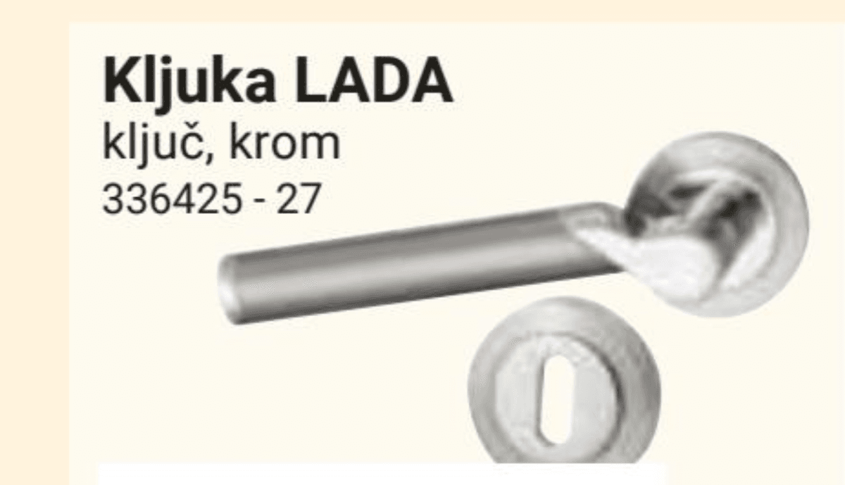 Kljuka Lada Akcija v trgovini Pevex