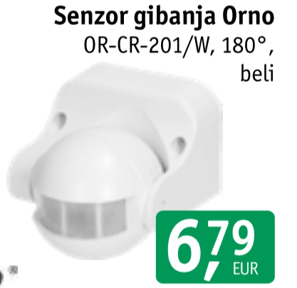 Senzor gibanja Orno OR-CR-204/W,B Akcija v trgovini Jager
