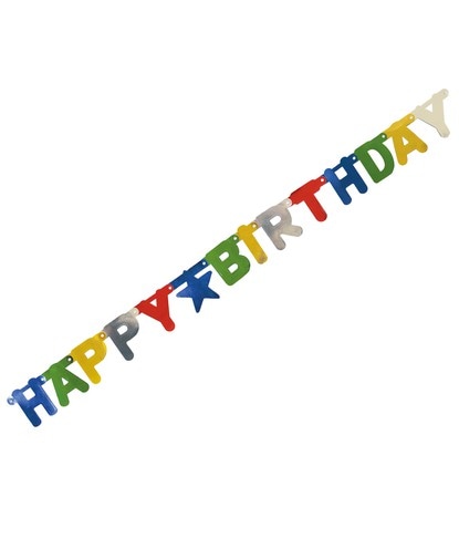 Girlanda Happy Birthday - Akcija v trgovini Tedi