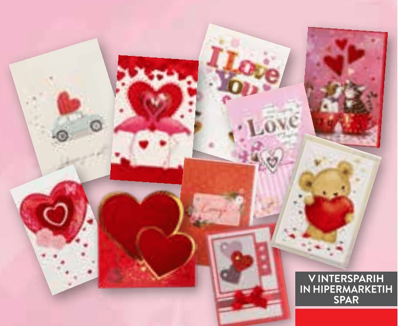 Voščilnice in razglednice - Akcija v trgovini Spar