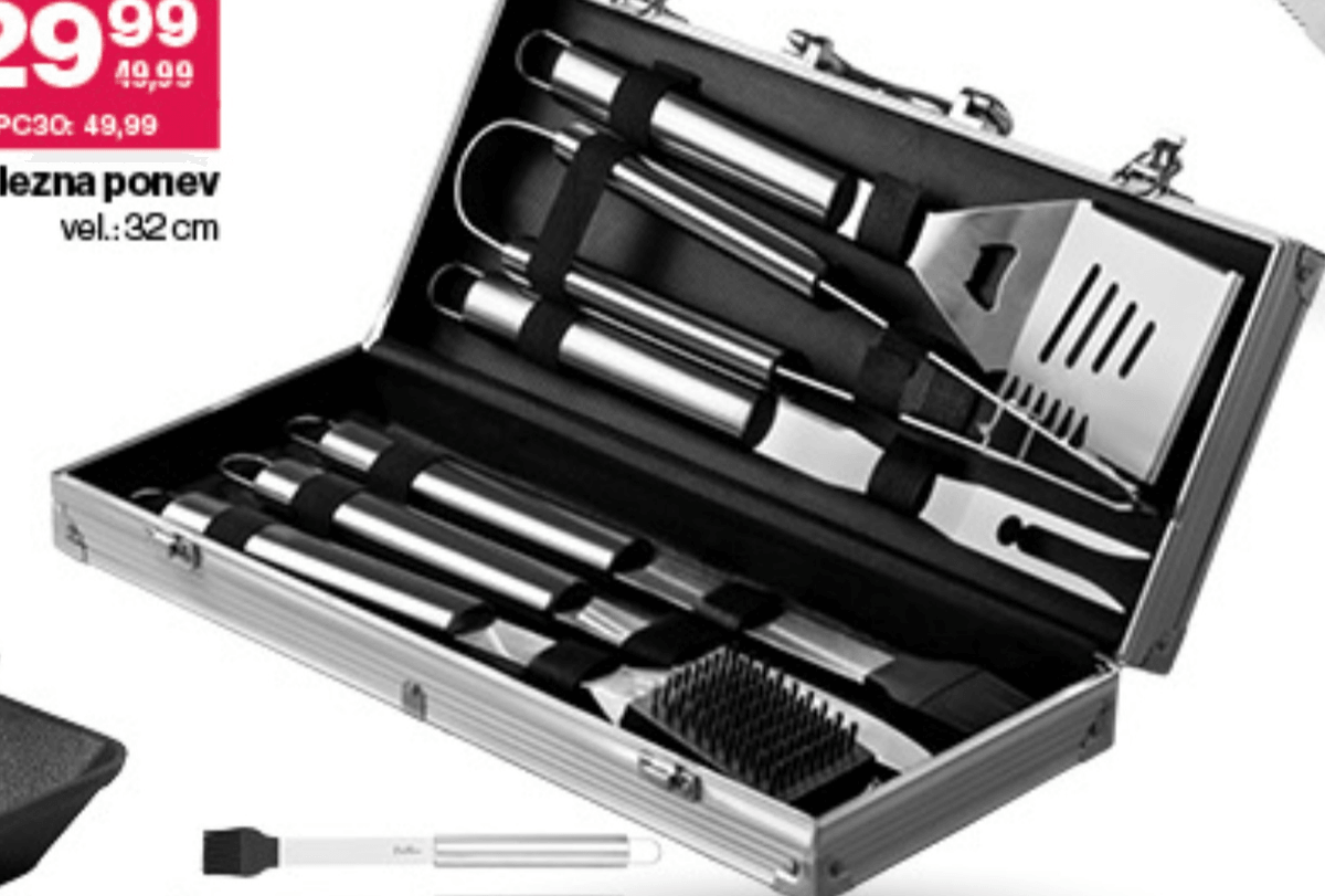 Set pripomočkov za peko na žaru 6 kosov PINTINOX - Akcija v trgovini Mercator