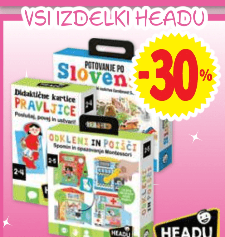 Headu vsi izdelki Akcija v trgovini E.Leclerc