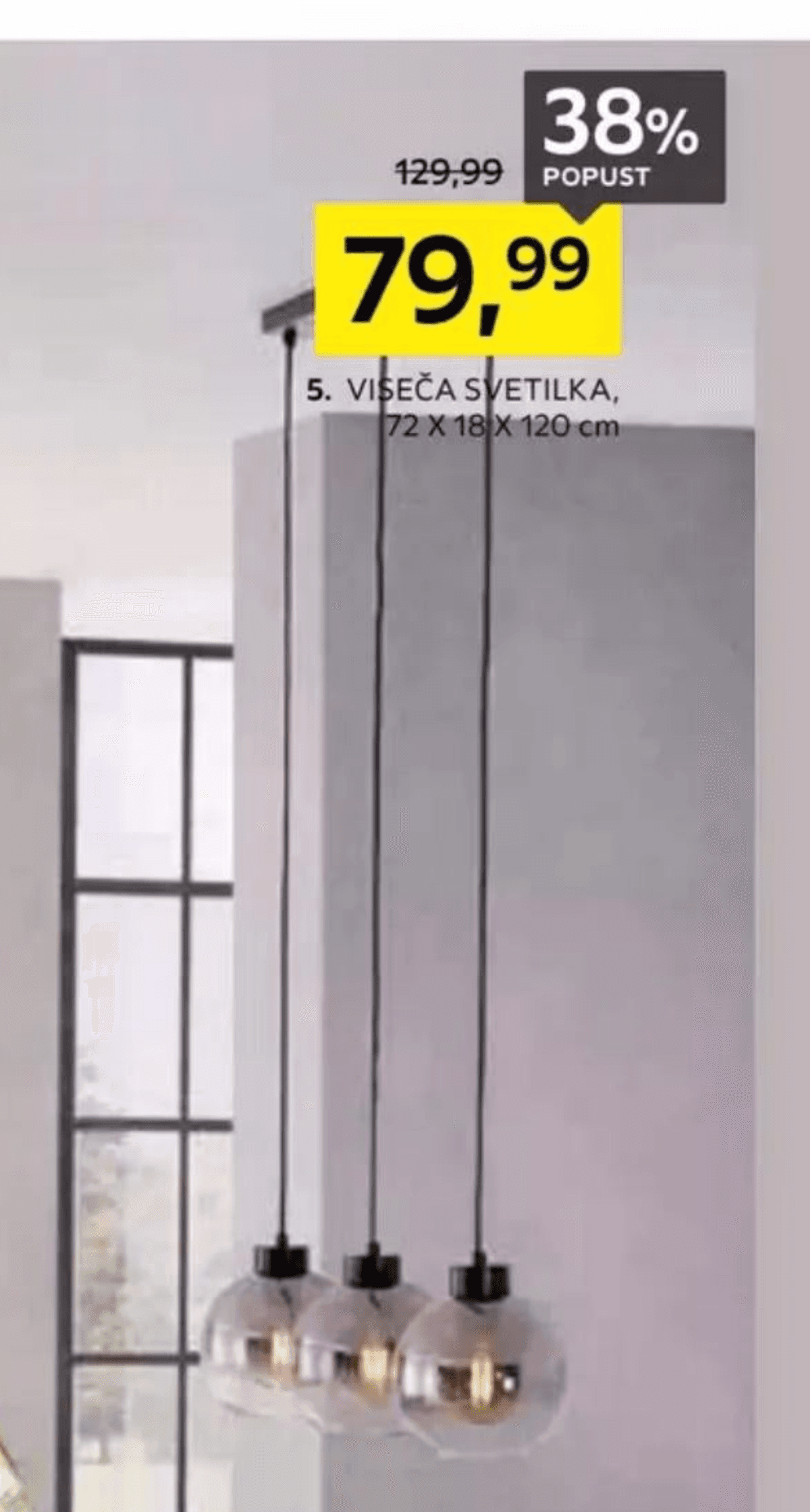 Viseča LED-svetilka Ø 30 cm Akcija v trgovini Lesnina