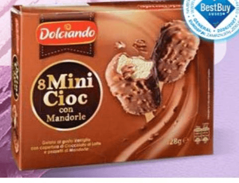 Dolciando mini sladoledne lučke z mandlji 328 g Akcija v trgovini Eurospin
