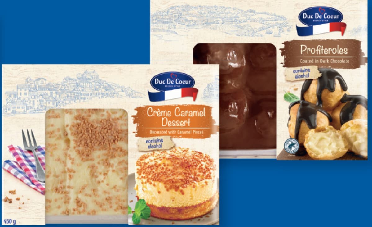 Duc De Coeur desert na francoski način kremni s karamelo ali profiteroli 450 g Akcija v trgovini Lidl