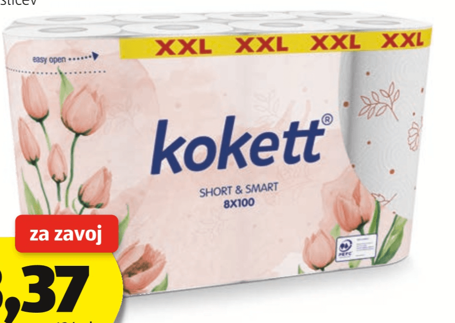 Kuhinjske brisačke XXL 8 x 100 lističev KOKETT - Akcija v trgovini Hofer