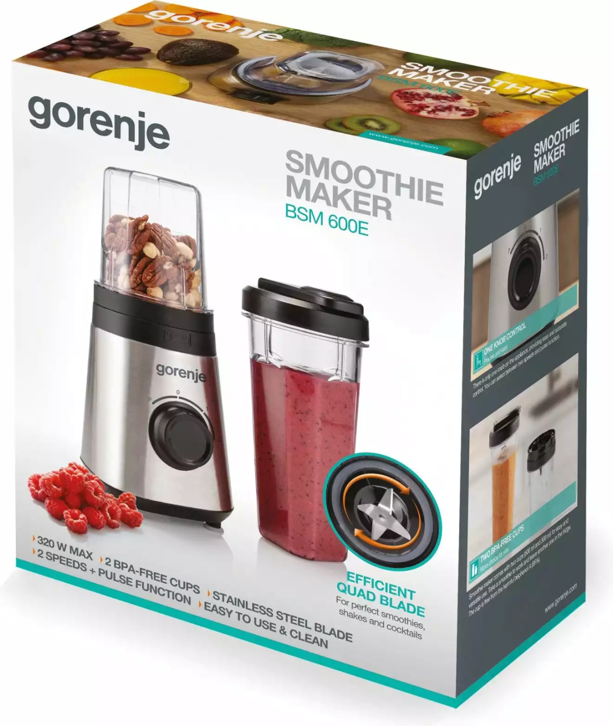Blender - Smoothie maker Gorenje BSM600E 0,6 l - Akcija v trgovini Merkur