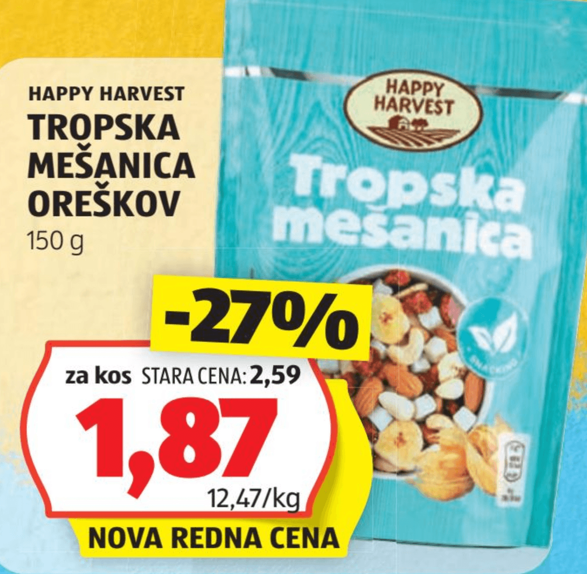 Happy Harvest Tropska mešanica oreškov 150 g Akcija v trgovini Hofer