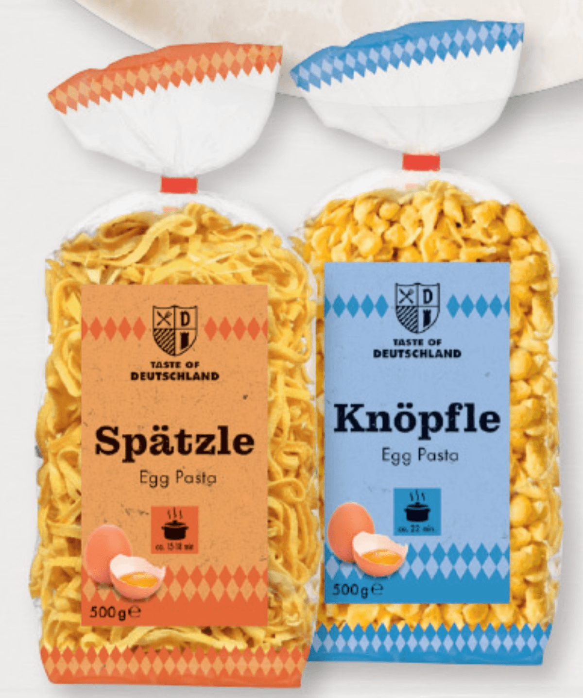 Taste of Deutschland jajčne testenine 500 g Akcija v trgovini Lidl