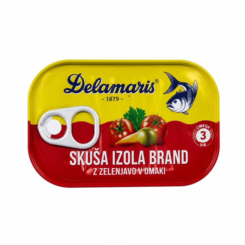 Delamaris skuša Izola Brand 125 g Akcija v trgovini Tuš