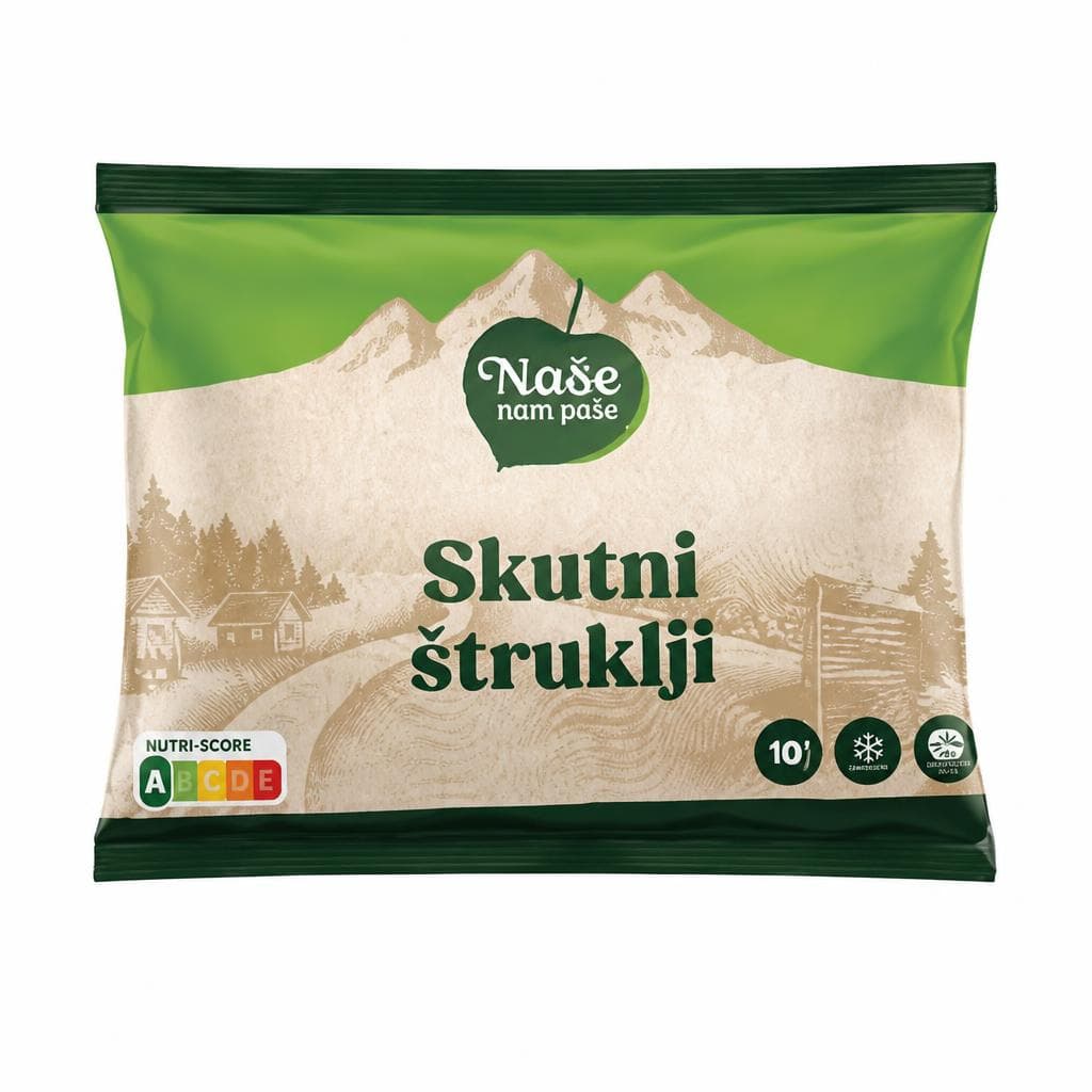 Naše nam paše skutni štruklji 600 g Akcija v trgovini Lidl