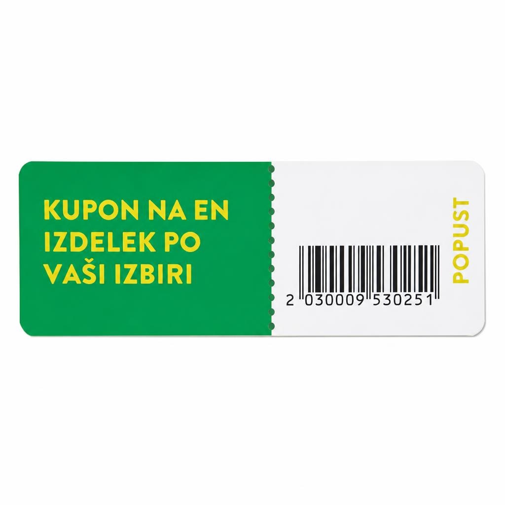 Kupon na en izdelek po vaši izbiri Akcija v trgovini Spar