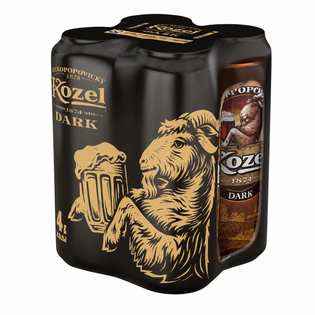Kozel Temno pivo 4 x 0,5 l Akcija v trgovini Lidl