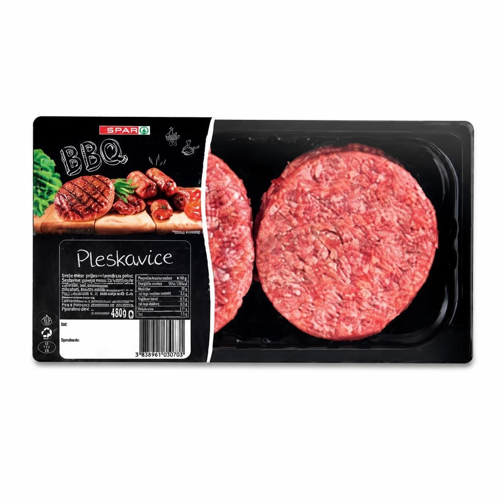 SPAR BBQ Pleskavice 480 g - Akcija v trgovini Spar