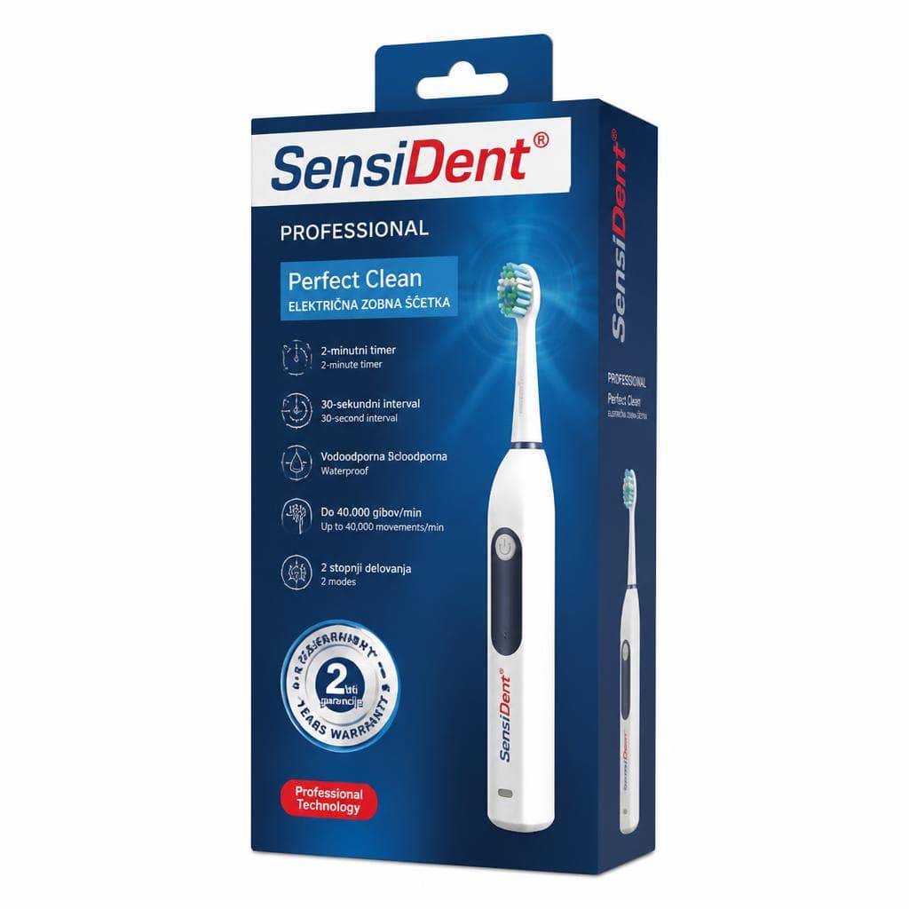 SensiDent električna zobna ščetka Perfect Clean Professional 1 kos Akcija v trgovini Mueller