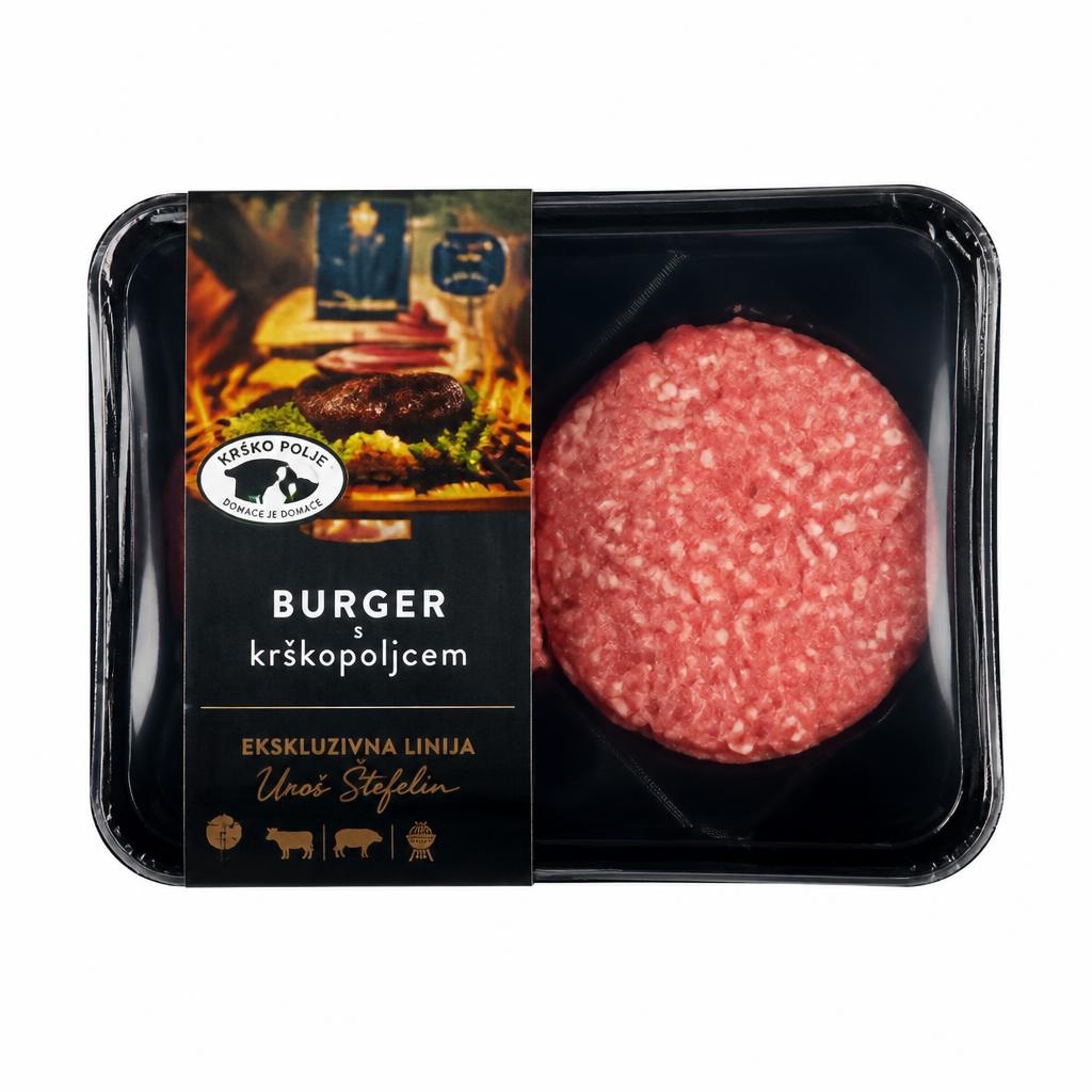 Burger s krškopoljcem 300 g Uroš Štefelin Akcija v trgovini Spar
