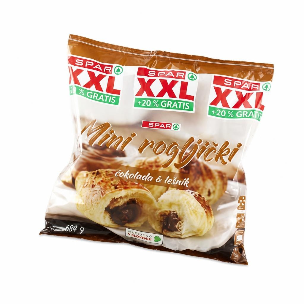 Spar francoski mini rogljički 684 g Akcija v trgovini Spar