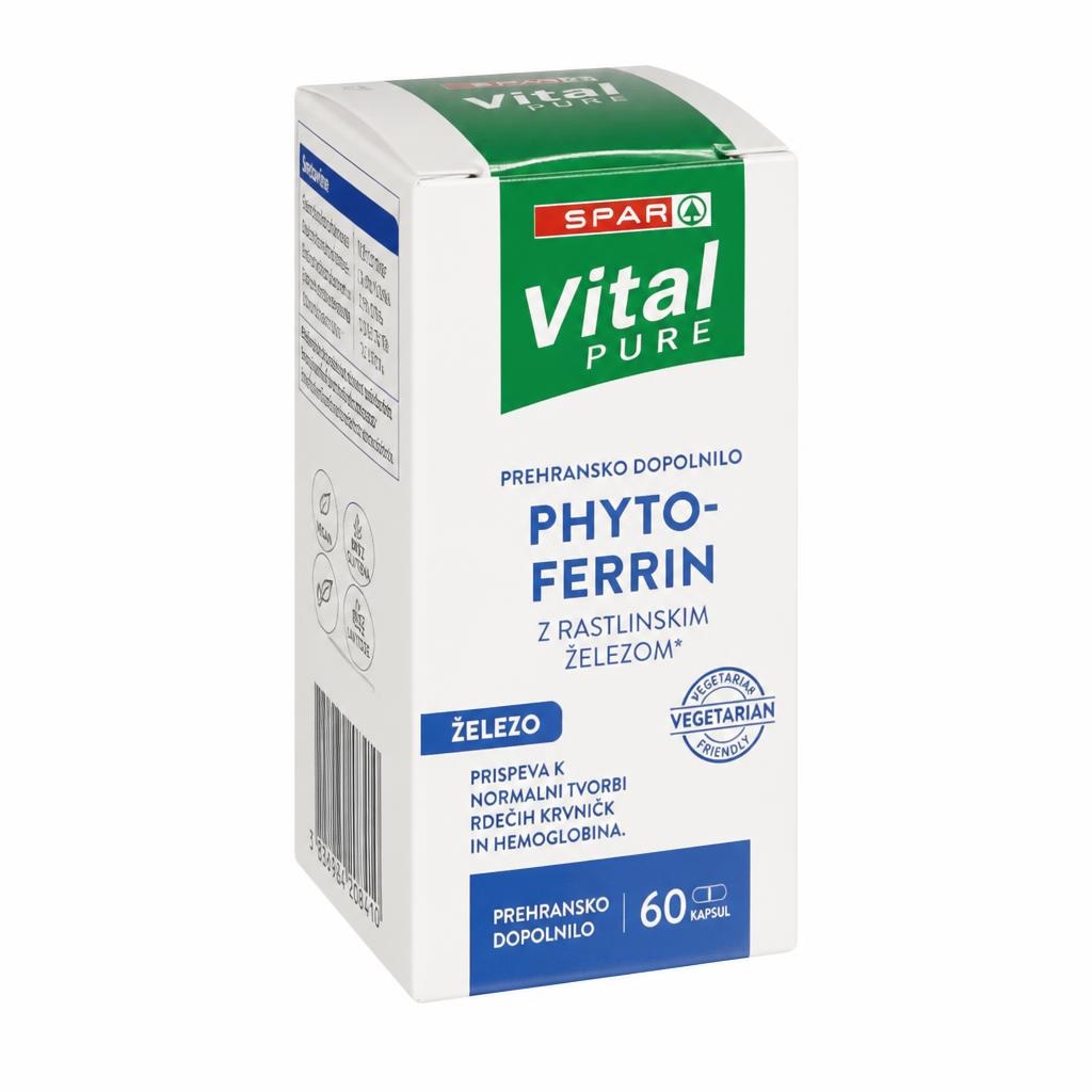 Vital Pure prehransko dopolnilo z rastlinskim železom 60 kapsul Akcija v trgovini Spar