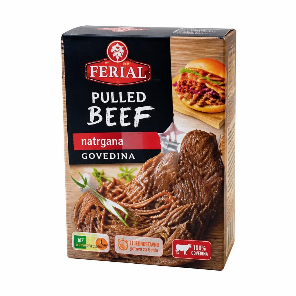 Natrgana govedina Ferial Pulled Beef 400 g Akcija v trgovini E.Leclerc