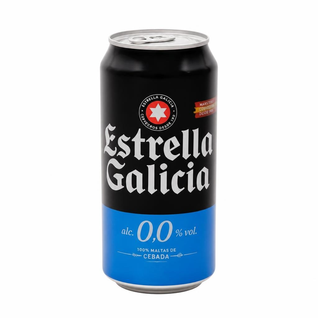 Svetlo brezalkoholno pivo Estrella Galicia 0.0 0,5 l - Akcija v trgovini E.Leclerc