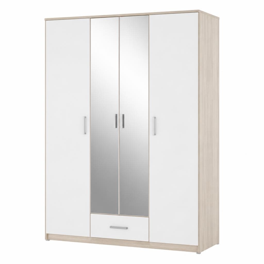 Omara hrast Sonoma bela 170x191x61 cm TREND factory Akcija v trgovini Dipo