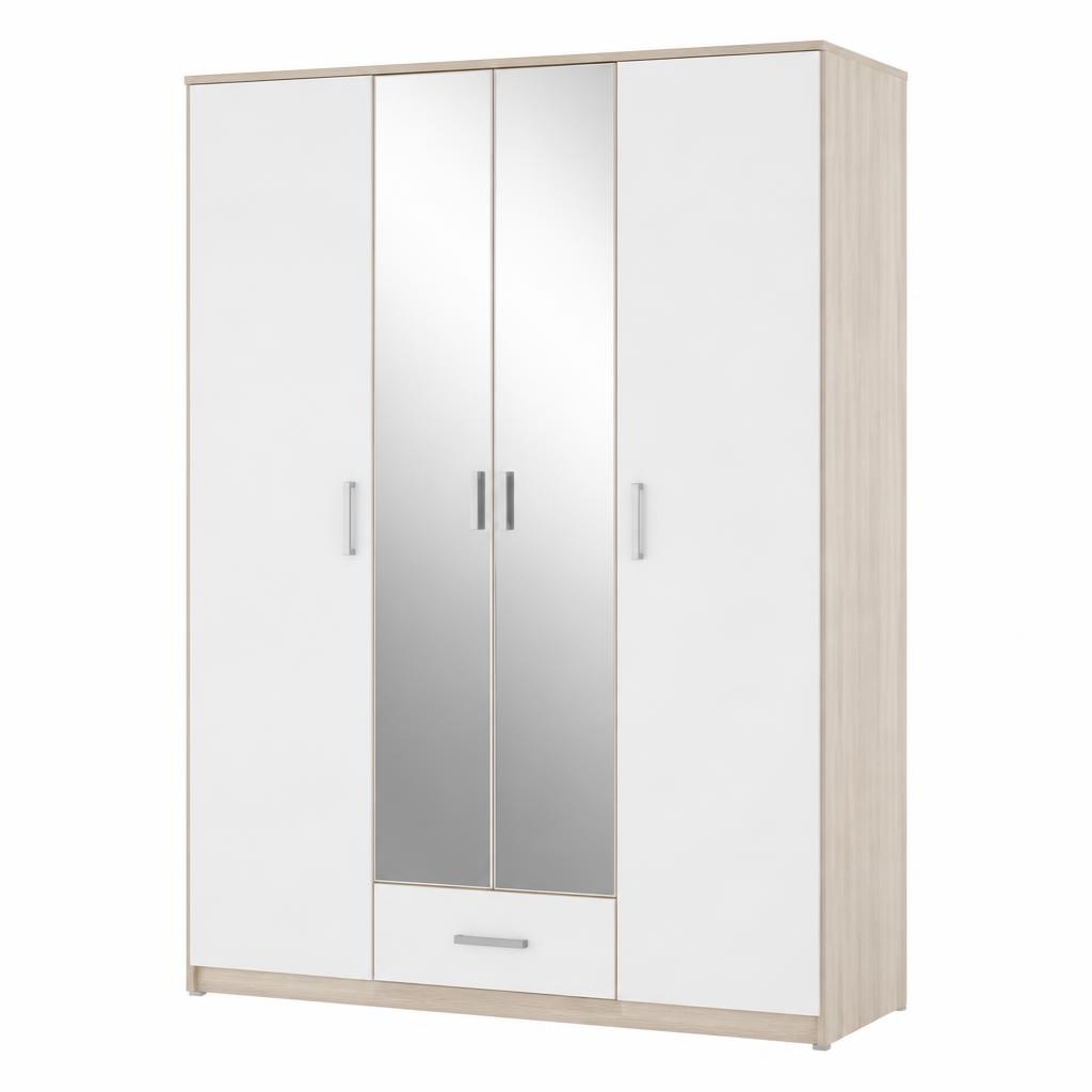 Omara hrast Sonoma bela 170x191x61 cm TREND factory Akcija v trgovini Dipo
