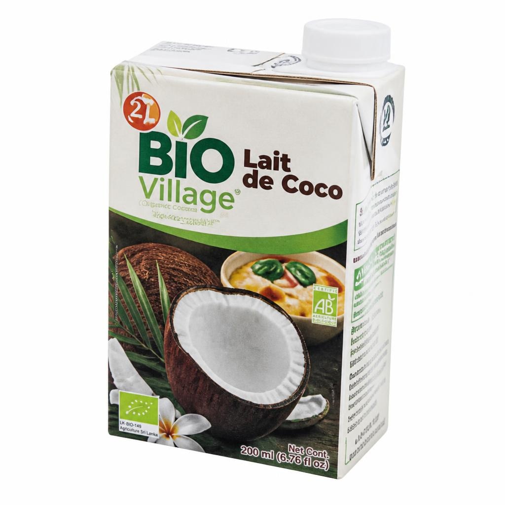 BIO kokosovo mleko 200 ml Bio village Akcija v trgovini E.Leclerc