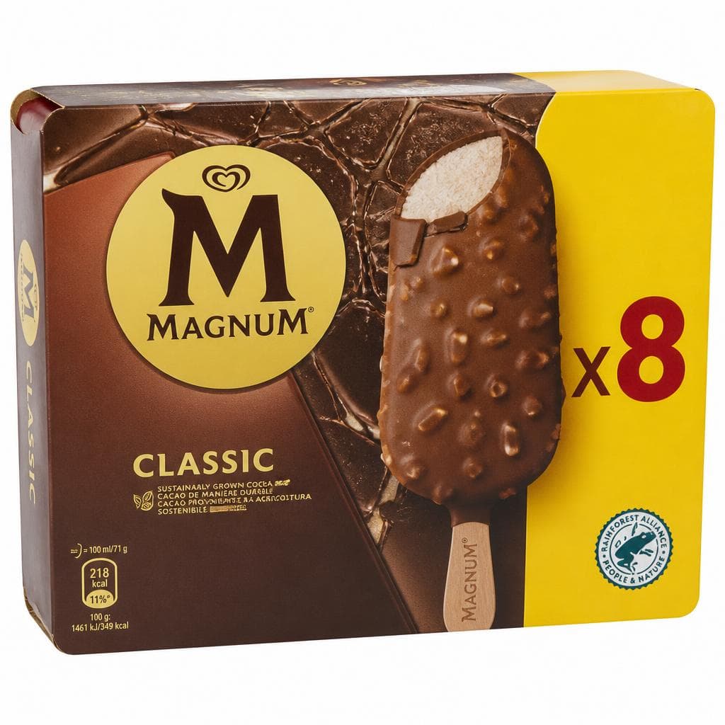 Sladoled na palčki Magnum 800 ml Akcija v trgovini E.Leclerc