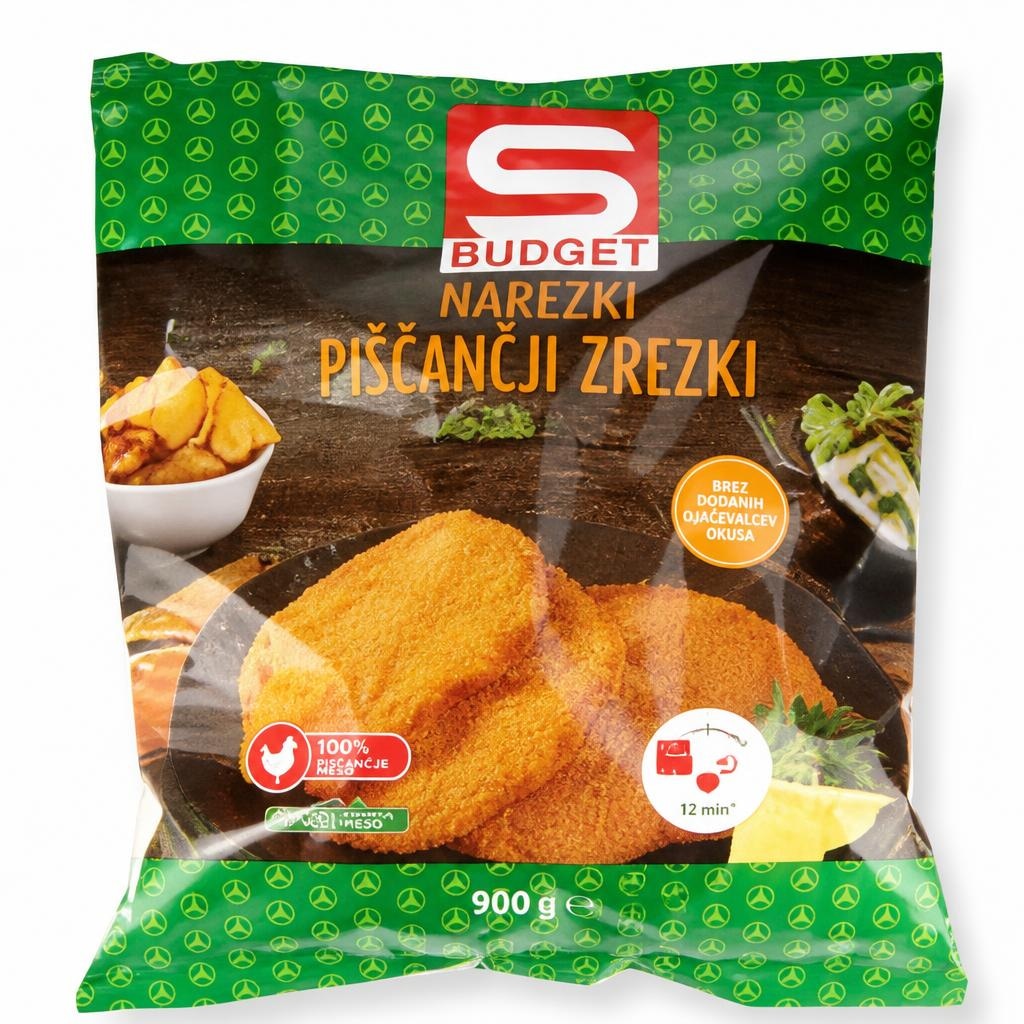 Panirani Piščančji Zrezki 900 g Budget - Akcija v trgovini Spar