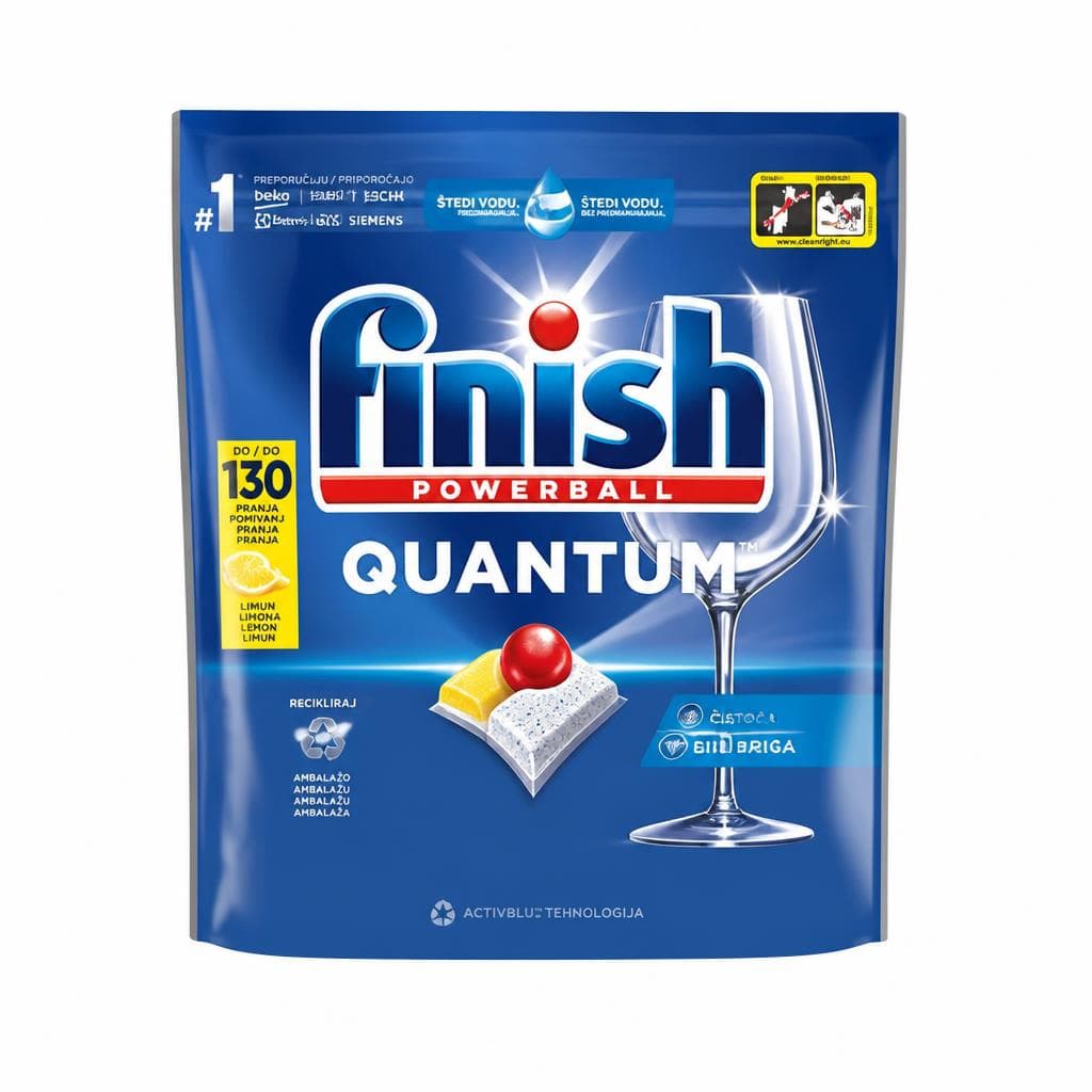 Finish tablete za strojno pomivanje posode Quantum All in 1 130 kosov Akcija v trgovini Spar