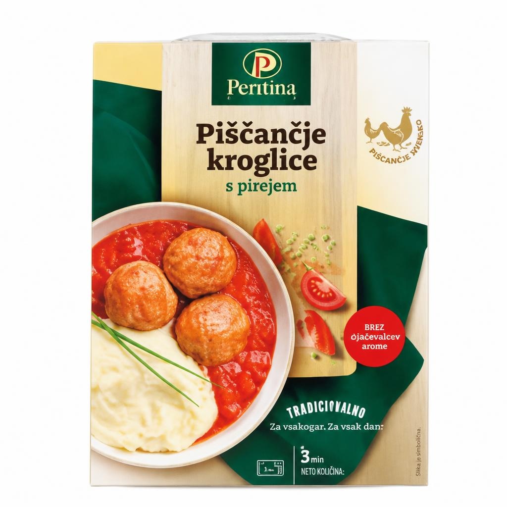 Perutnina Ptuj piščančje krogljice s pirejem 400 g Akcija v trgovini Jager
