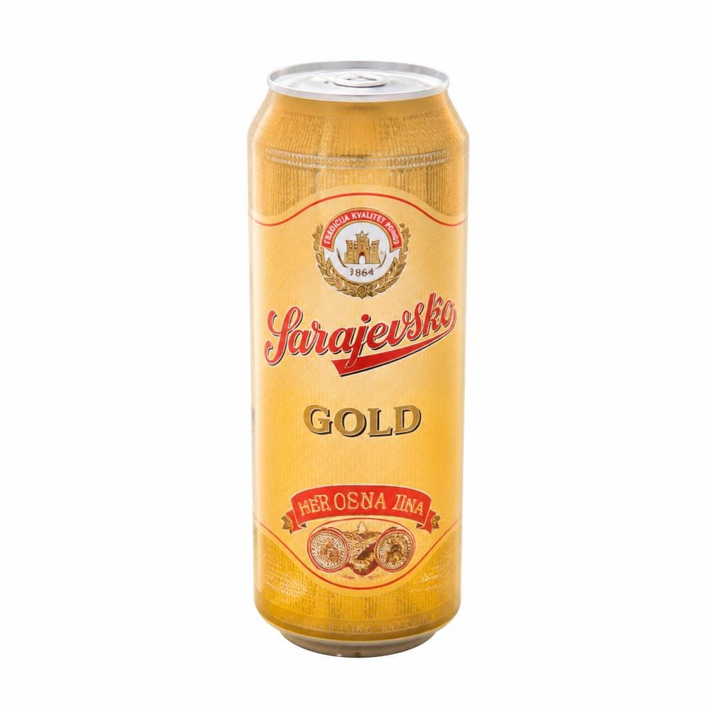 Svetlo pivo Sarajevsko Gold "Bosna in Hercegovina" 0,5 l Akcija v trgovini E.Leclerc