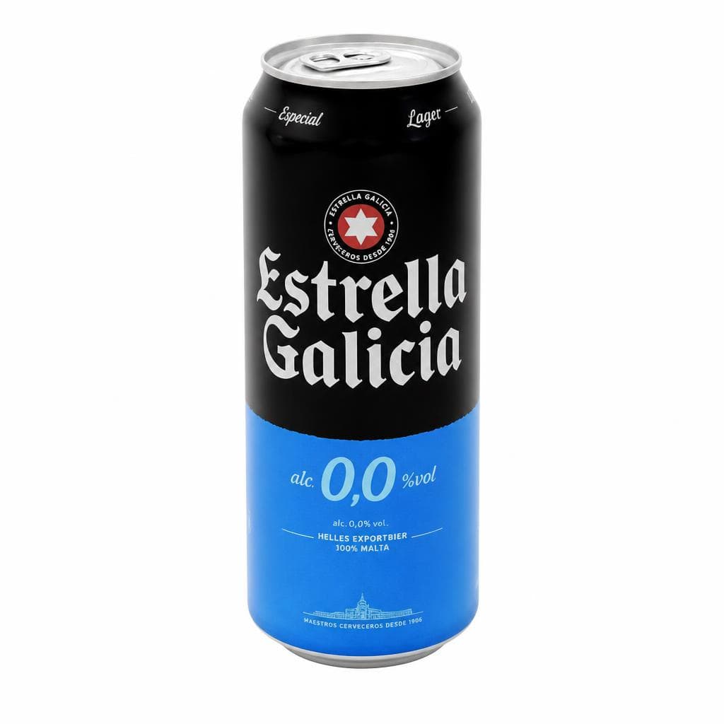 Estrella Galicia svetlo pivo 0,5 l Akcija v trgovini E.Leclerc