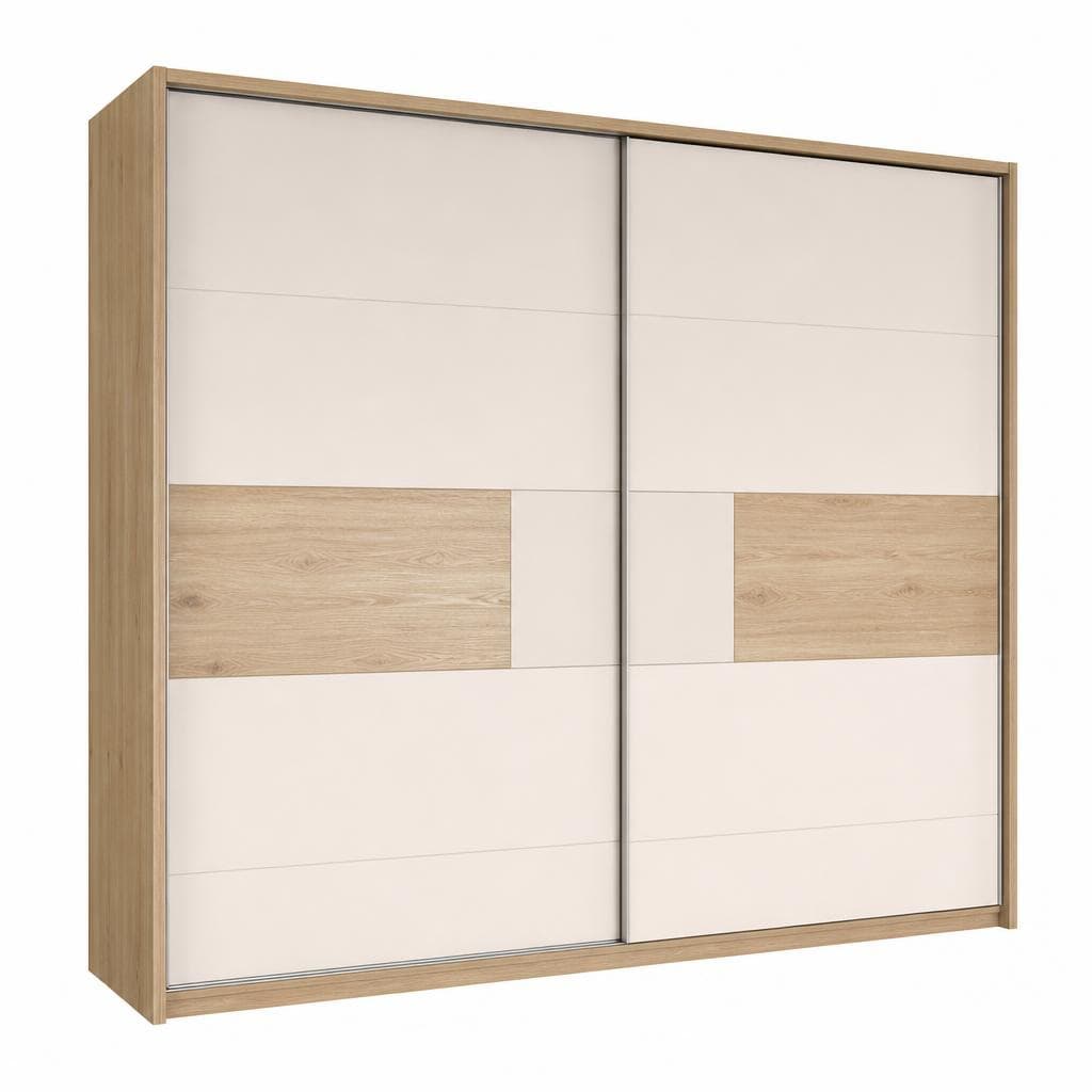Omara z drsnimi vrati hrast kašmir 270x210,5x63 cm smart! Akcija v trgovini Dipo