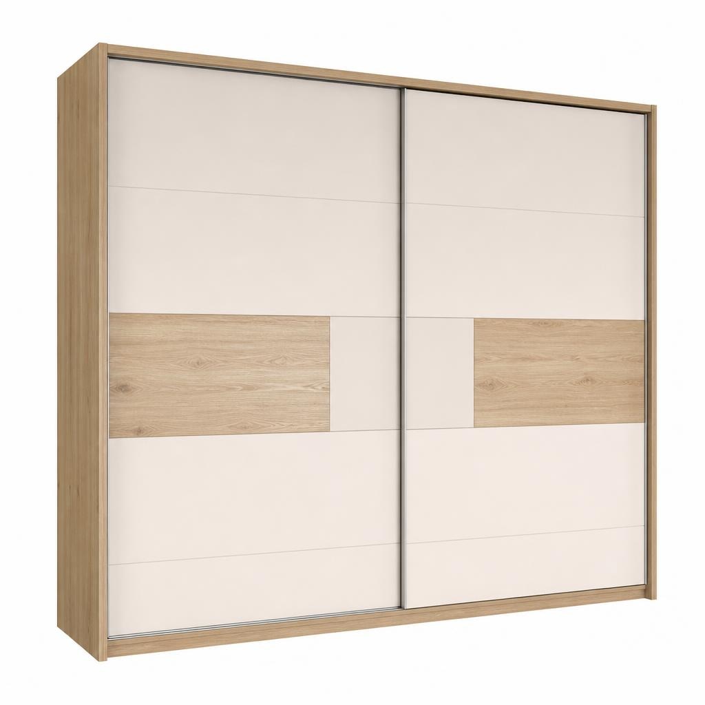 Omara z drsnimi vrati hrast kašmir 270x210,5x63 cm smart! Akcija v trgovini Dipo