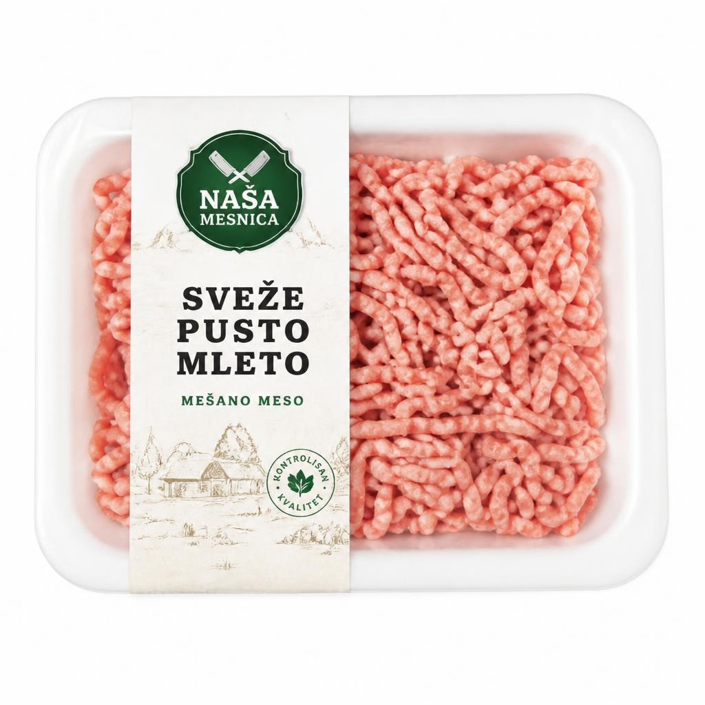 Naša Mesnica sveže pusto mleto mešano meso 420 g Akcija v trgovini Lidl