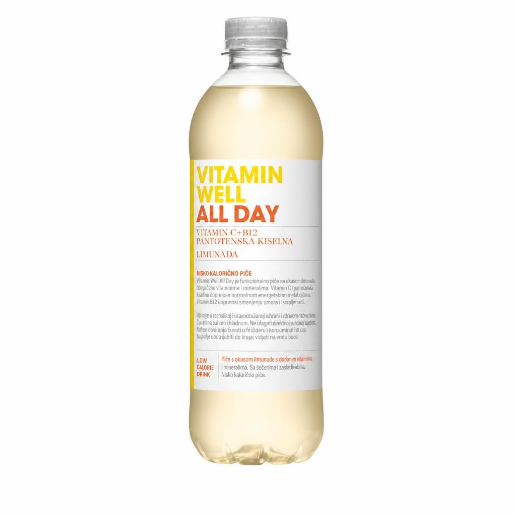 Voda Vitamin Well All day 0,5 l - Akcija v trgovini Mercator