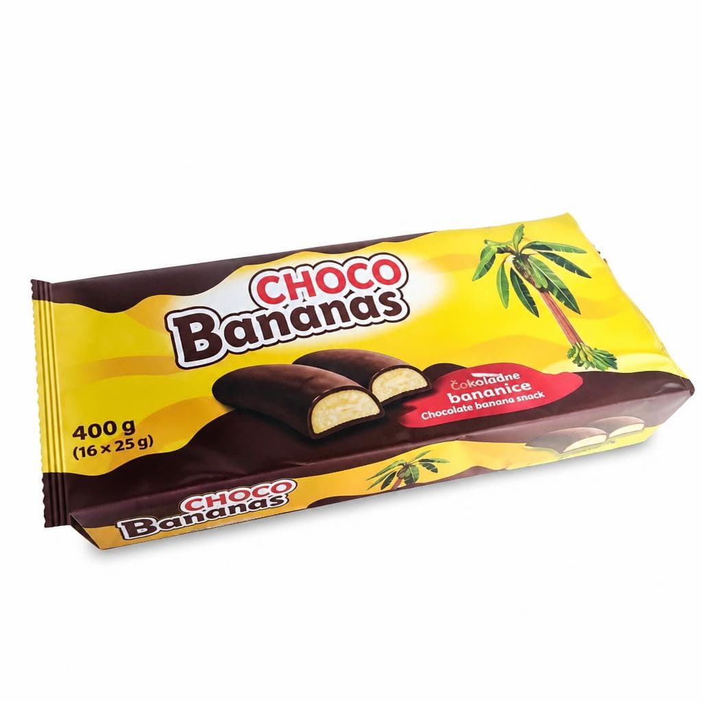 Choco Bananas čokoladne bananice 400 g Akcija v trgovini Eurospin