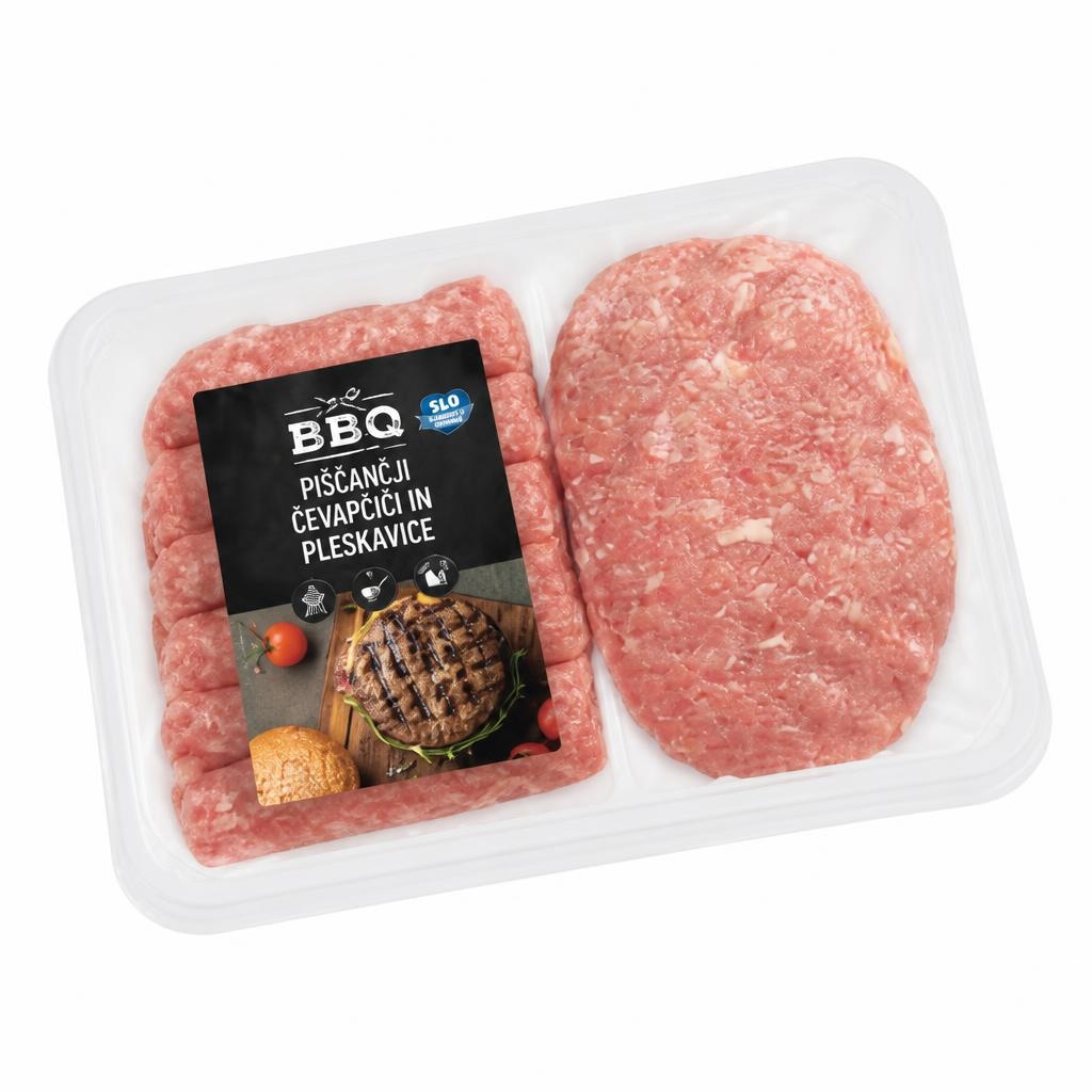 BBQ Piščančji čevapčiči in pleskavice 400 g Perutnina Ptuj - Akcija v trgovini Hofer