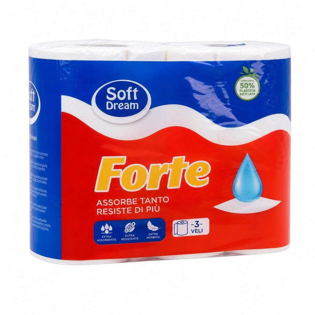 Soft Dream Papirnate brisače 3 role - Akcija v trgovini Eurospin
