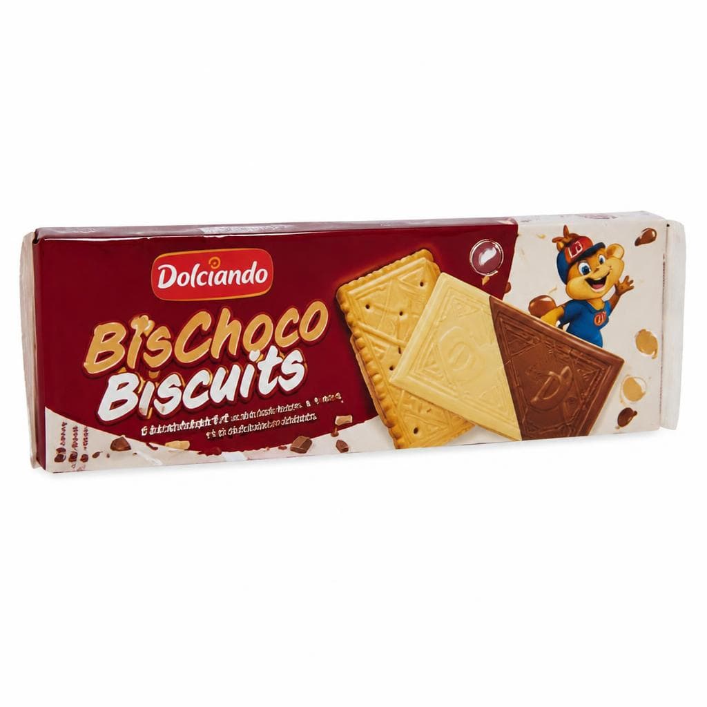 Keksi s čokolado BisChoco Biscuits 160 g Dolciando Akcija v trgovini Eurospin
