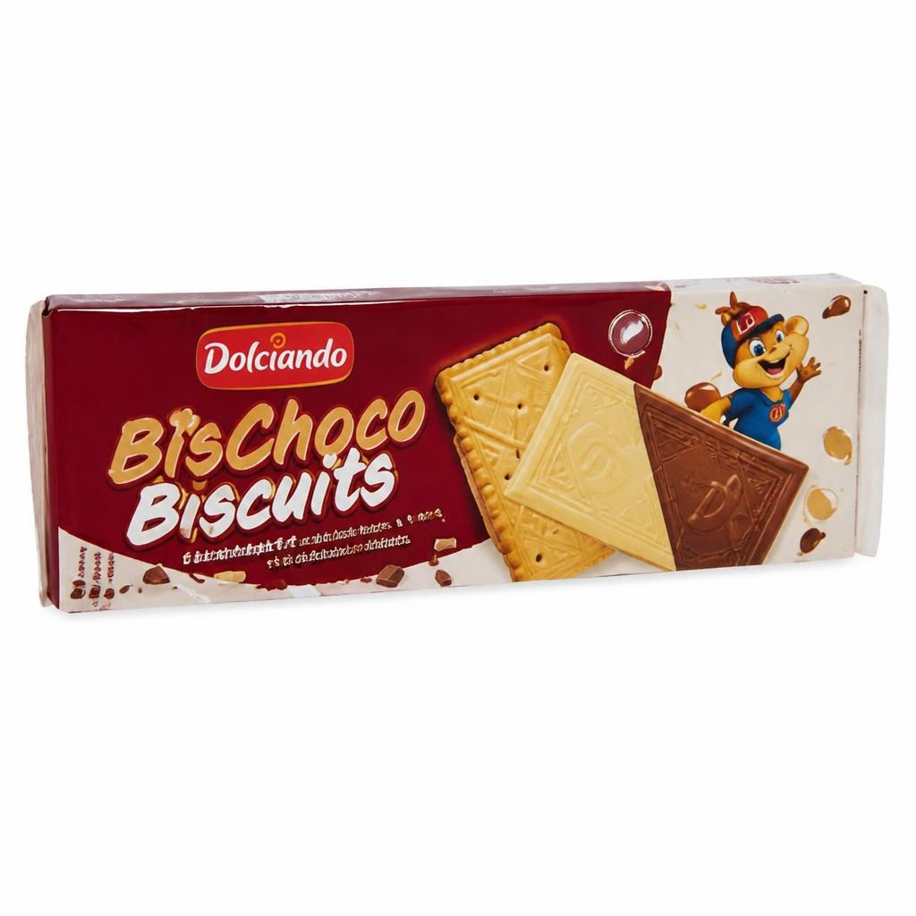 Keksi s čokolado BisChoco Biscuits 160 g Dolciando Akcija v trgovini Eurospin