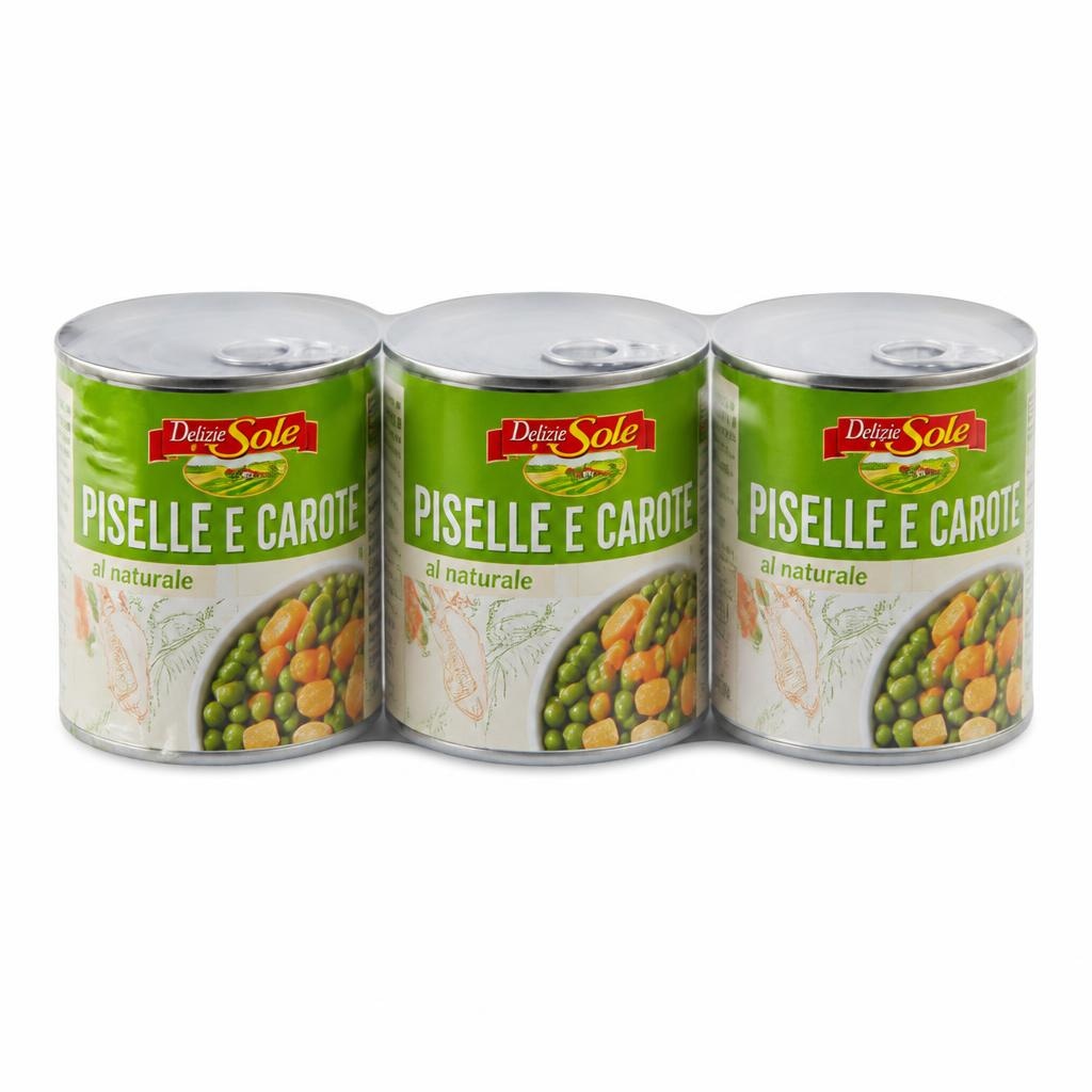 Delizie Sole grah in korenček, kuhana v sopari 450 g Akcija v trgovini Eurospin