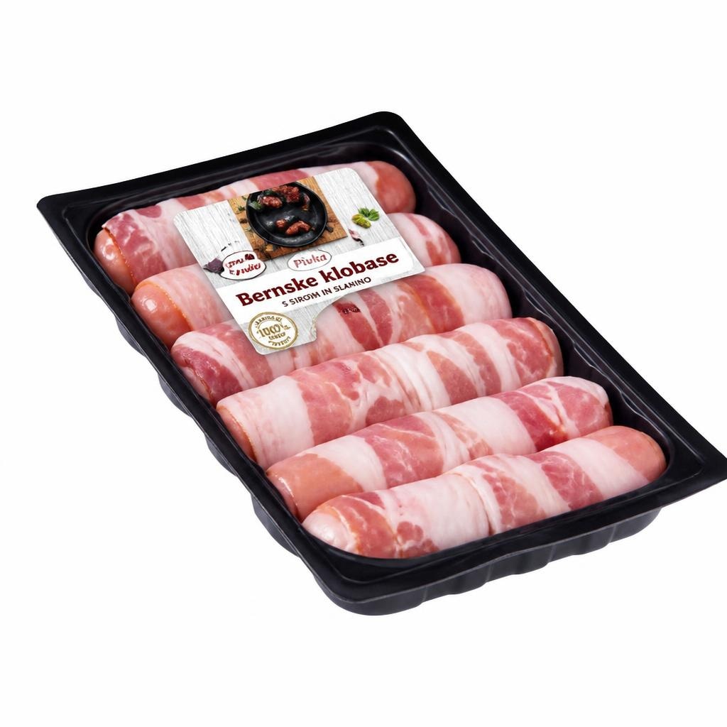 Bernske klobase s sirom in slanino 300 g Akcija v trgovini Eurospin