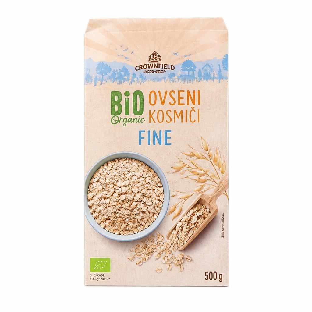 Crownfield Bio ovseni kosmiči fine Akcija v trgovini Lidl
