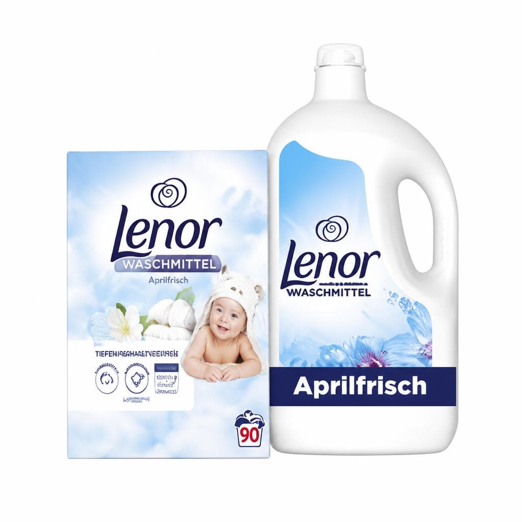 Lenor prašek za perilo ali tekoče sredstvo za pranje perila 4,5 kg (90 pranj) ali 4,5 L (100 pranj) Akcija v trgovini Mueller