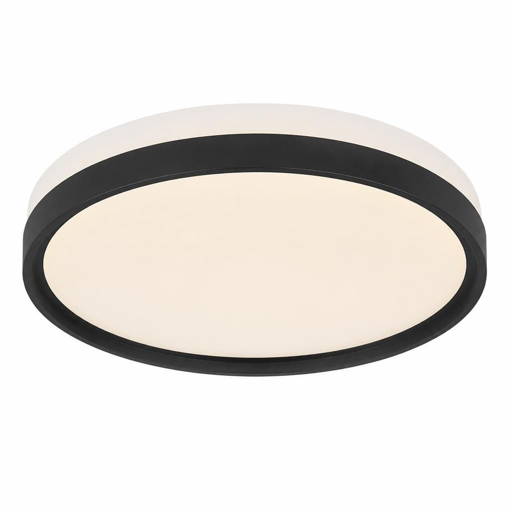 Stropna LED svetilka Manni 24 W, Ø 38,5 x v 8 cm, 2.580 lm, 2.700 - 6.500 K, črna / opal Akcija v trgovini Bauhaus