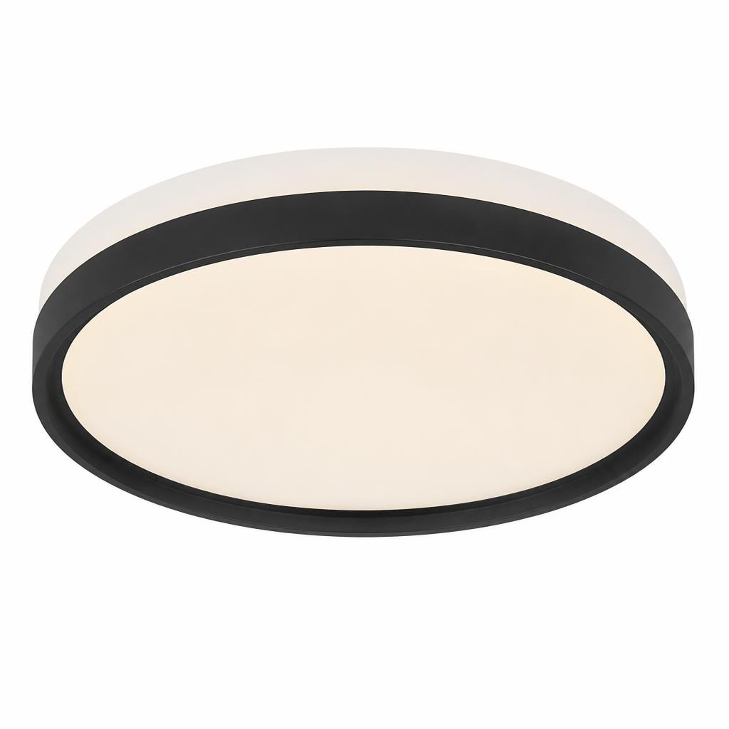 Stropna LED svetilka Manni 24 W, Ø 38,5 x v 8 cm, 2.580 lm, 2.700 - 6.500 K, črna / opal Akcija v trgovini Bauhaus