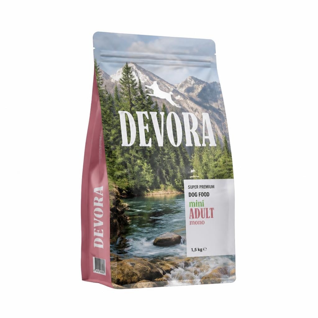 Briketirana hrana Devora Mini Adult mono 1,5 KG Akcija v trgovini Mr. Pet