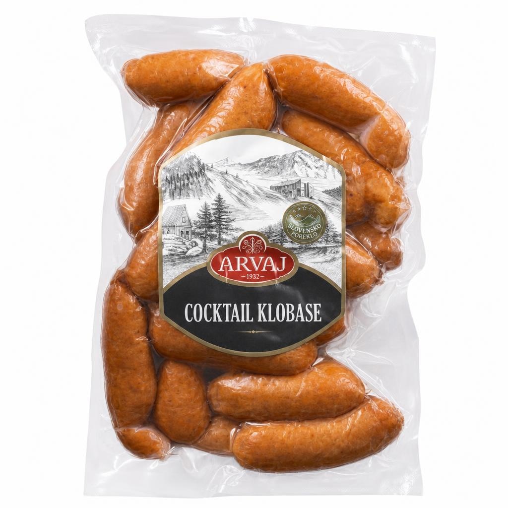Cocktail klobase Arvaj - Akcija v trgovini E.Leclerc